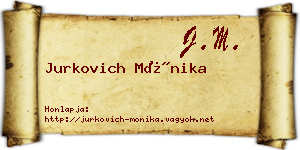 Jurkovich Mónika névjegykártya