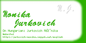 monika jurkovich business card